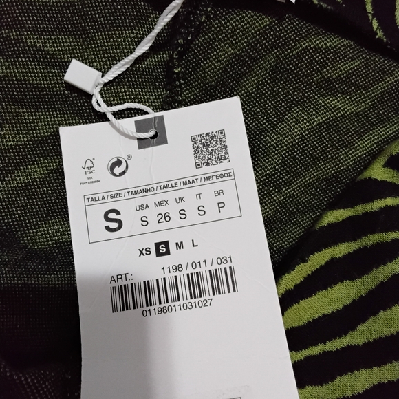 Zara Pants Womens Small Animal Print 90s Y2K Boho Festival Flare - Picture 4 of 4